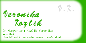 veronika kozlik business card